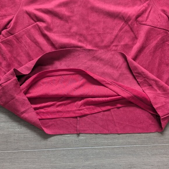 Altar'd State, Cranberry Red Faux Suede Blouse with Bell Sleeves, Sz S - Picture 6 of 12